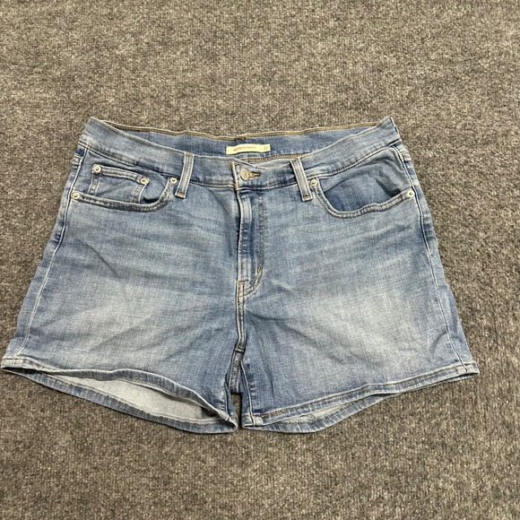 Levi's Pants - Levi's Shorts Womens Size 32 Blue Denim Mid Length Casual Light Wash Stretch
